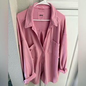 Aerie Lumberjane Pink Button-Up Shirt